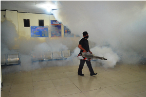 Cegah Penyakit DBD, SAMSAT Kota Bekasi  Adakan Fogging 